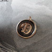 Load image into Gallery viewer, Wax Seal Charm Initial D - wax seal jewelry pendant alphabet charms Letter D - RQP Studio
