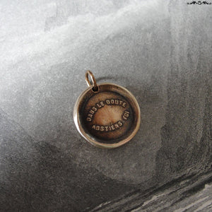Bronze Wax Seal Pendant - When In Doubt Forbear - RQP Studio