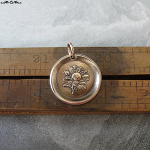 Apple Blossom Wax Seal Charm - antique wax seal jewelry Language of Flowers Temptation Preference - RQP Studio