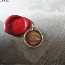 Load image into Gallery viewer, No Pain No Gain Wax Seal Charm - antique wax seal charm jewelry - French motto quote proverb pendant - RQP Studio
