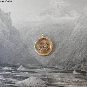 Heaven Helps Wax Seal Charm - antique wax seal charm jewelry - French motivational motto quote proverb pendant - RQP Studio