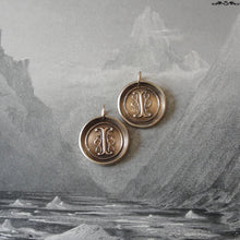 Load image into Gallery viewer, Wax Seal Charm Initial I - wax seal jewelry pendant alphabet charms Letter I - RQP Studio
