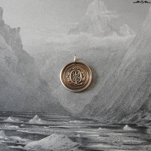 Wax Seal Charm Initial Q - wax seal jewelry pendant alphabet charms Letter Q - RQP Studio