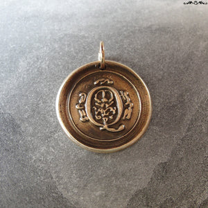 Wax Seal Charm Initial Q - wax seal jewelry pendant alphabet charms Letter Q - RQP Studio
