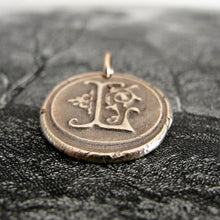 Load image into Gallery viewer, Wax Seal Charm Initial L - wax seal jewelry pendant alphabet charms Letter L - RQP Studio
