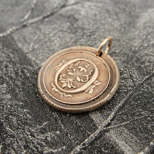 Wax Seal Charm Initial O - wax seal jewelry pendant alphabet charms Letter O - RQP Studio