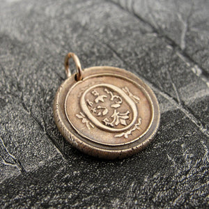 Wax Seal Charm Initial O - wax seal jewelry pendant alphabet charms Letter O - RQP Studio
