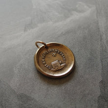 Load image into Gallery viewer, Bronze Wax Seal Pendant - Who Neglects Me Loses Me - RQP Studio
