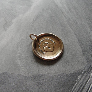 Wax Seal Charm Key To My Heart - antique French wax seal charm jewelry padlock -You Have The Key - RQP Studio