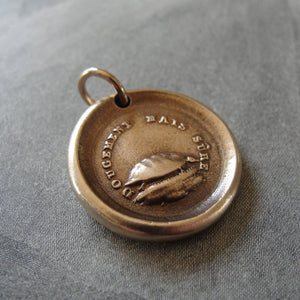 Tortoise Wax Seal Charm - antique wax seal jewelry pendant Turtle Slow And Sure Patience - RQP Studio