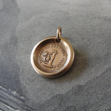 Load image into Gallery viewer, Tree Wax Seal Charm - antique wax seal jewelry pendant French motto Rather Break Than Bend - RQP Studio
