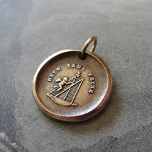 Load image into Gallery viewer, Wax Seal Charm Cupid Love - antique wax seal jewelry pendant Nothing Without Effort by RQP Studio - RQP Studio
