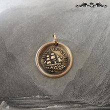 Load image into Gallery viewer, Ship Wax Seal Charm Such Is Life - antique wax seal jewelry pendant three masted rigger - RQP Studio
