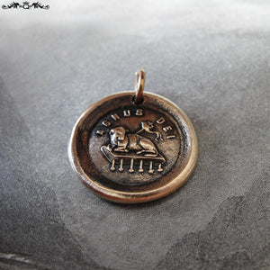 Agnus Dei Wax Seal Charm - Lamb of God antique wax seal jewelry - RQP Studio