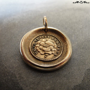 All Seeing Eye wax seal charm May It Watch Over You - antique wax seal jewelry in bronze - RQP Studio