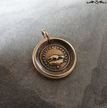 Load image into Gallery viewer, Beaver Wax Seal Charm Perseverance - antique wax seal jewelry pendant Key to Happiness - RQP Studio
