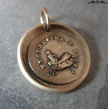 Load image into Gallery viewer, Wax Seal Charm Guiding Star - antique wax seal jewelry pendant French motto North Star - RQP Studio
