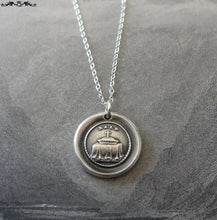 Load image into Gallery viewer, Coffin Wax Seal Necklace - Mourning Death antique wax seal charm jewelry coping with grief and loss - RQP Studio
