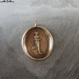 Hebe wax seal charm - Goddess of Youth - antique wax seal jewelry after Antonio Canova - RQP Studio