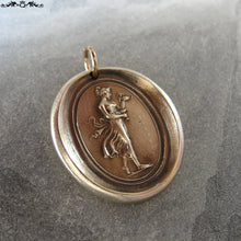 Load image into Gallery viewer, Hebe wax seal charm - Goddess of Youth - antique wax seal jewelry after Antonio Canova - RQP Studio
