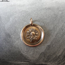 Load image into Gallery viewer, Apple Blossom Wax Seal Charm - antique wax seal jewelry Language of Flowers Temptation Preference - RQP Studio
