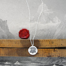 Load image into Gallery viewer, Glory In Strength - Silver Oak Leaf Garland Wax Seal Necklace
