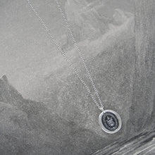 Load image into Gallery viewer, Intellect And Character - Silver Wax Seal Necklace - Level Up
