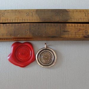 Wax Seal Pendant Keep Calm - Antique Wax Seal Jewelry Charm Quiet Without Active Within Italian Watch Motto