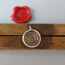 Load image into Gallery viewer, Wax Seal Pendant Keep Calm - Antique Wax Seal Jewelry Charm Quiet Without Active Within Italian Watch Motto
