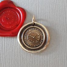 Load image into Gallery viewer, Wax Seal Pendant Keep Calm - Antique Wax Seal Jewelry Charm Quiet Without Active Within Italian Watch Motto
