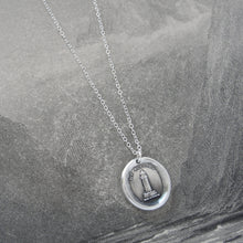 Load image into Gallery viewer, My Support - Silver Lighthouse Wax Seal Necklace - Beacon Of Light - RQP Studio
