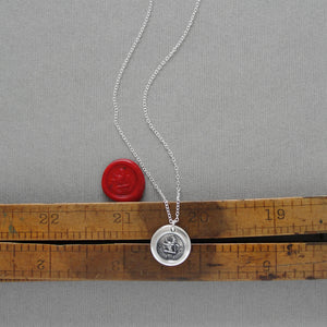 Watchful And Bold - Wax Seal Necklace Lion Antique Silver Wax Seal Jewelry