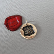 Load image into Gallery viewer, Patience Victorious In Hardship - Wax Seal Charm Lion Crest Bronze Wax Seal Jewelry
