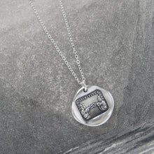 Load image into Gallery viewer, Far Apart Close At Heart - Silver Wax Seal Necklace Love Knot Across The Miles
