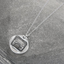 Load image into Gallery viewer, Far Apart Close At Heart - Silver Wax Seal Necklace Love Knot Across The Miles

