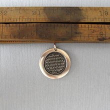 Load image into Gallery viewer, Lord&#39;s Prayer Wax Seal Pendant - Antique Bronze Wax Seal Charm Jewelry Our Father
