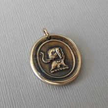 Load image into Gallery viewer, Good Luck Elephant - Wax Seal Pendant Lucky Symbol Antique Bronze Jewelry
