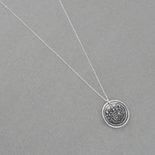 Load image into Gallery viewer, Silver Griffin Wax Seal Necklace - A Mind Aware Of What Is Right
