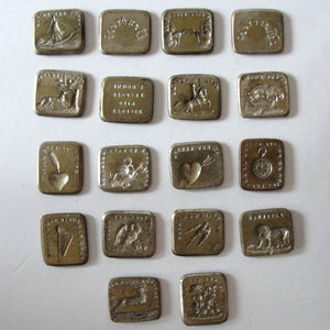 Antique French Multi Wax Seal Set with 18 double sided seals - RQP Studio