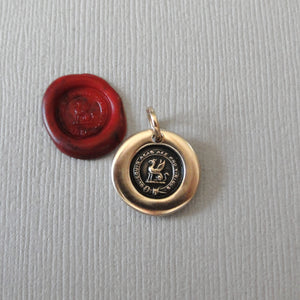 Give It Your All - Griffin Wax Seal Charm - Antique Bronze Strength Symbol Wax Seal Jewelry Go For It