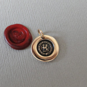 Give It Your All - Griffin Wax Seal Charm - Antique Bronze Strength Symbol Wax Seal Jewelry Go For It