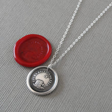Load image into Gallery viewer, Wax Seal Necklace Who Neglects Me Loses Me - Silver Antique Wax Seal Birdcage Jewelry
