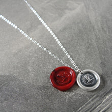 Load image into Gallery viewer, Neither Spare Nor Dispose - Silver Wax Seal Necklace With Hand Oath
