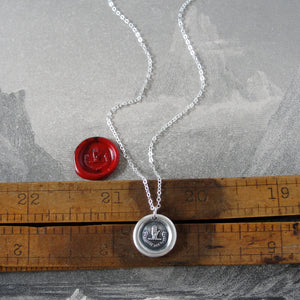 Neither Spare Nor Dispose - Silver Wax Seal Necklace With Hand Oath