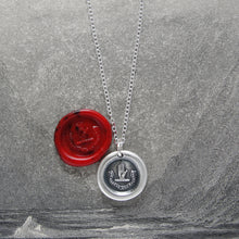 Load image into Gallery viewer, Neither Spare Nor Dispose - Silver Wax Seal Necklace With Hand Oath
