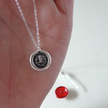 Load image into Gallery viewer, Neither Spare Nor Dispose - Silver Wax Seal Necklace With Hand Oath
