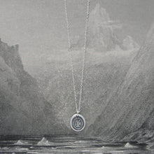 Load image into Gallery viewer, Silver Wax Seal Necklace - A Word Spoken Can Never Be Recalled - RQP Studio
