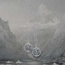 Load image into Gallery viewer, Never Ungrateful - Silver Sunflower Wax Seal Necklace - RQP Studio
