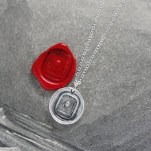 Load image into Gallery viewer, Never Ungrateful - Silver Sunflower Wax Seal Necklace - RQP Studio
