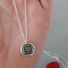 Load image into Gallery viewer, Forget Thee! No! Silver Wax Seal Necklace
